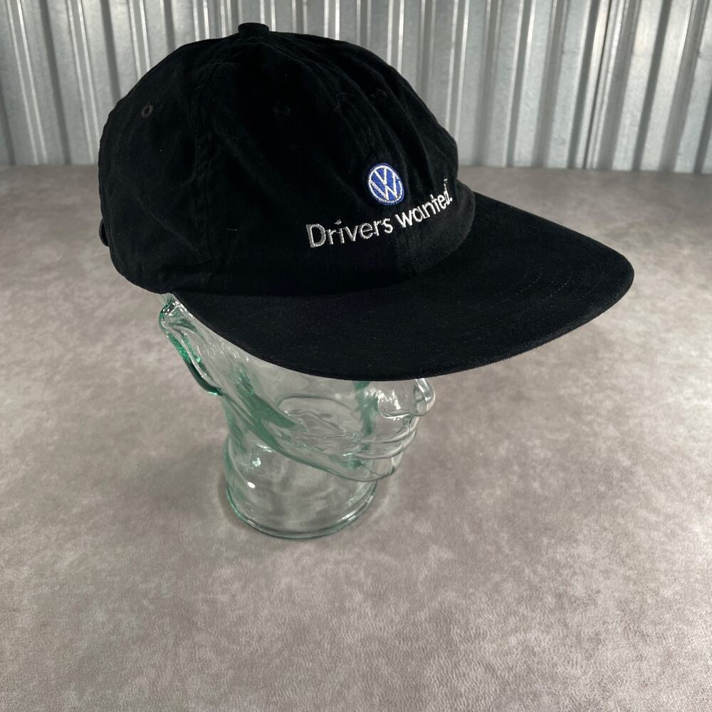 90s VW Volkswagen Drivers Wanted Embroidered Dad Hat Baseball Cap Black One Size